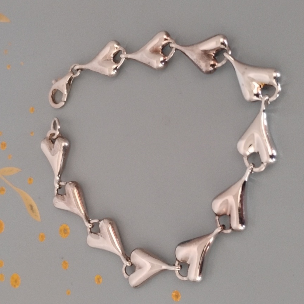 Robert Lee Morris Sterling Silver Heart Bracelet
